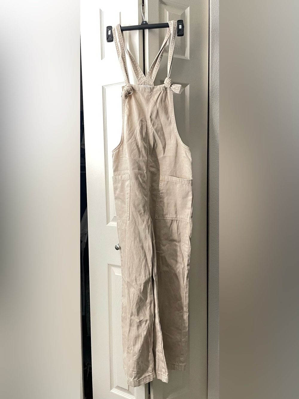 Zenana Outfitters Beige Utility Women’s Jeans Overalls